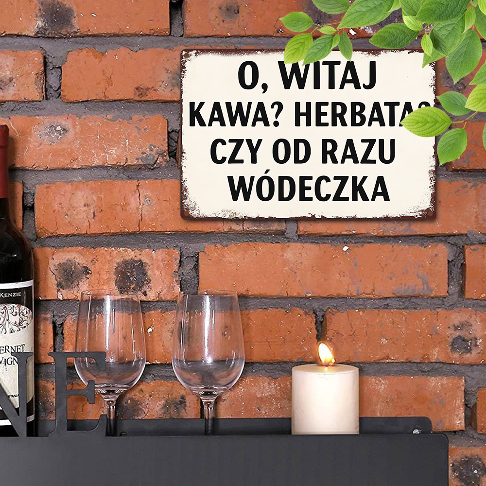 Coffee Tea Vodka - Польская забавная надпись: «О, привет, кофе,