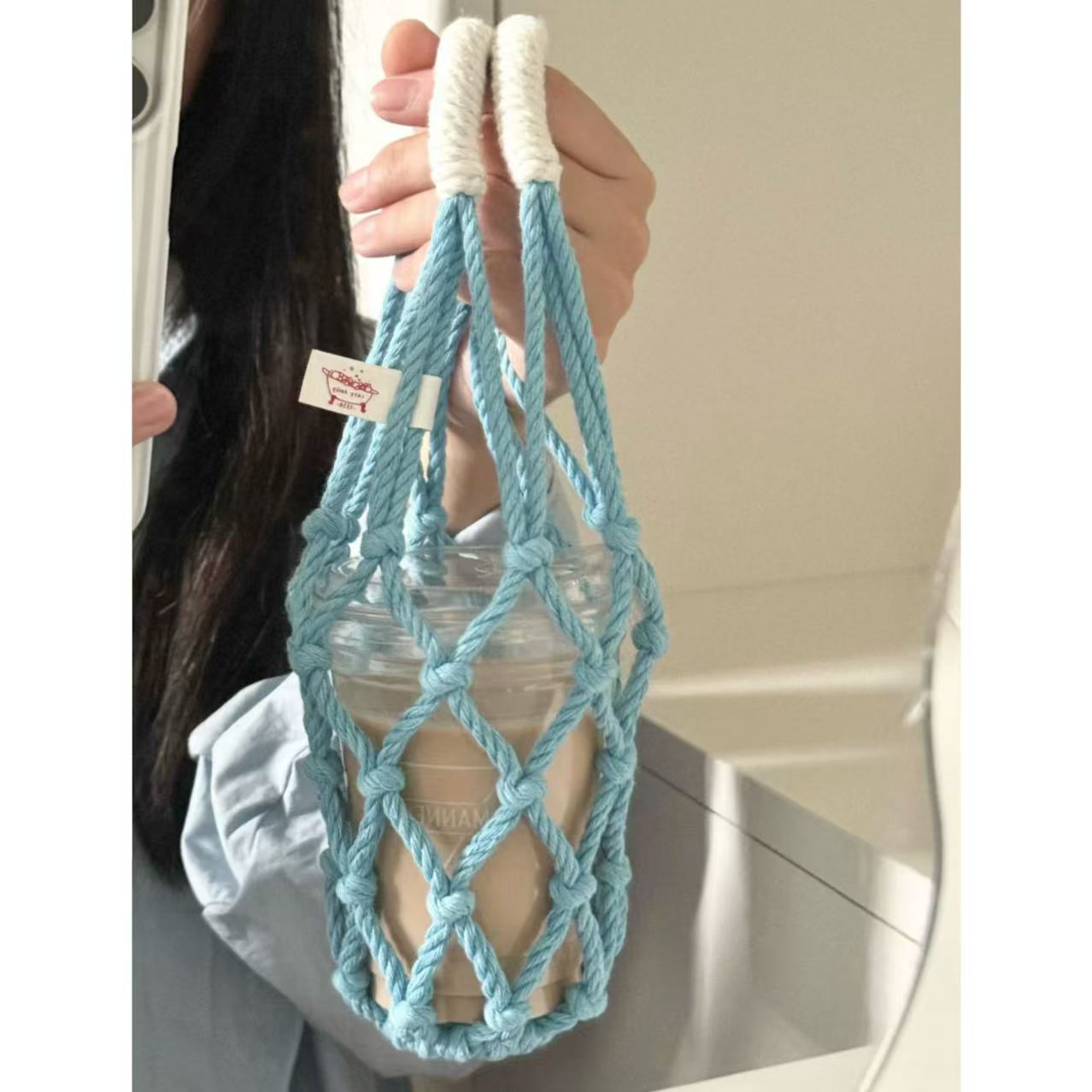 Coffee Tea Knits - 2 шт. Портативные вязаные мешочки-держатели для