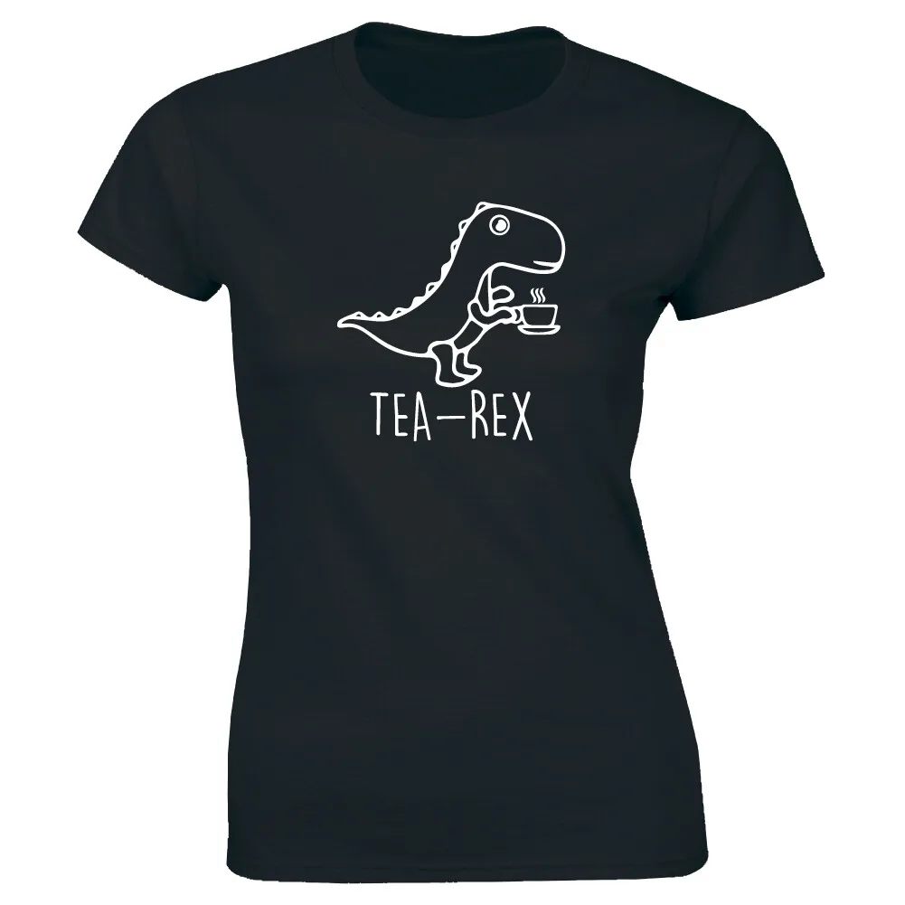 Coffee Tea Knits - Футболка с забавным динозавром Tea Rex