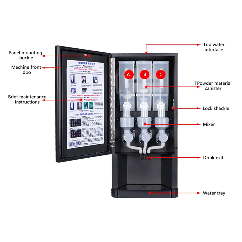 Умный сенсорный автомат для пр – обзор и цена Coffee Tea Vending Machine