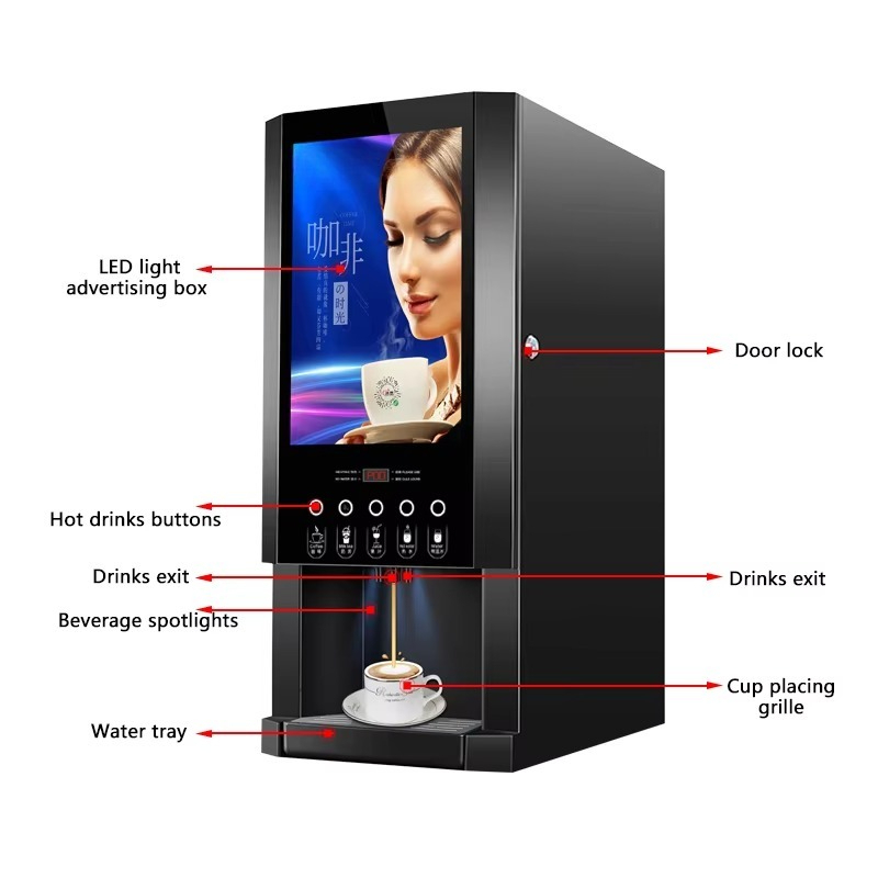 Автоматический кофейный аппара – обзор и цена Coffee Tea Vending Machine