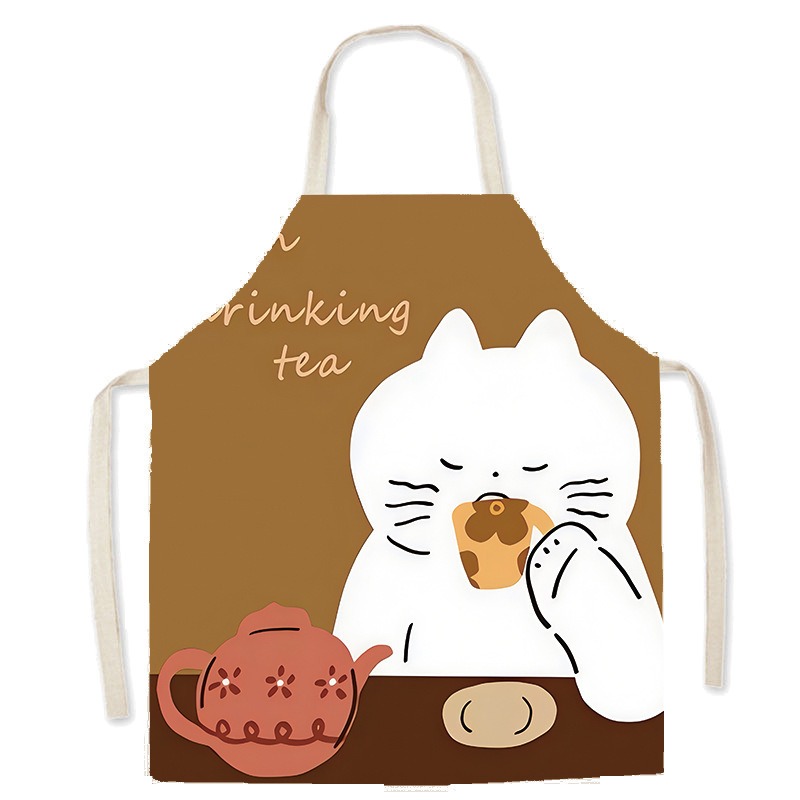 Милый фартук с принтом белой к – обзор и цена Coffee Tea Knits