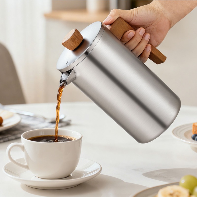 Кофейник-френч-пресс JUSTINLAU – обзор и цена Coffee Tea Pot